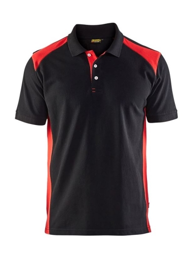 Blåkläder Polo-Shirt schwarz/rot Gr. XS - 4XL